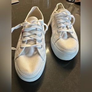 White Superga Platform Sneakers